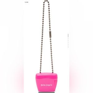 Palm angels logo- print mini Padlock bag